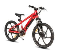 JOYSTAR Vélo Électrique Enfant dès 7 Ans - VTT 250W Moteur Brushless,Batterie Amovible, Freins Double Disque, 24 km Autonomie-rouge