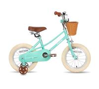 JOYSTAR Vélo pour Enfants 12 Pouces pour Filles de 2 à 4 Ans, vélo pour Filles avec Roues d'appoint et Panier, vélo pour Enfants Vert