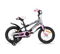 JOYSTAR Vélo pour Enfants 16 Pouces avec Stabilisateurs, Rose, 4-7 Ans, Garçons et Filles