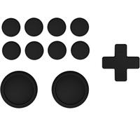 Joystick Cap for Nintendo Switch/Lite/OLED Joycon Accessories,Analog Stick Protection with ABXY Button Stickers and D-Pad Cover in Black Cross