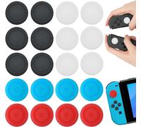 Joystick Caps Compatible with PS5 Controller Tips Compatible with Switch Controller Caps Multicolor for Easy Installation(Black/White/Red/Blue) 20pcs