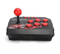 Joystick D' Filaire Street Fight, Contrôleur de Jeu au Design Classique pour //PC, Accessoires de Contrôle Confortables et Précis Noir/rouge pour les Joueurs Nostalgiques 8,3 X 5,9 X 2,4