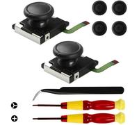 Joystick de remplacement pour Nintendo Switch Joy-con - SODIAL - Noir & rouge - Outils de réparation inclus