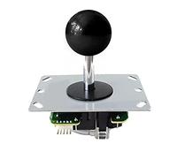 Joystick léger et sensible DIY High Response Non-delayed Arcade Game Fighting Stick Controller with Ball for Game Console (noir)