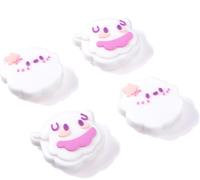 Joystick Thumb Grip Caps for Switch/Switch Lite/Switch OLED Joy Con Joystick,Soft Silicone Stick 3D Caps for Switch Buttons,White-Purple