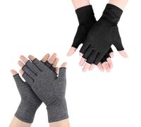 Joysuelly 2 Paires Gants de compression, Gants Pouce Femme Main Gan-tSans Doigts-Sans Doigts Attelle Pouce Homme Femme Pou-rgants soutien du poignets-ans pour la saisie et le travail quotidien(M)