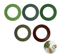 Joysuelly Lot de 5 Rubans Floraux Verts 1,2 cm x 20 m, Ruban Élastique Auto-adhésif pour Tiges de Fleurs Artificielles, Fournitures Florales pour Bouquets de Mariage, Compositions et Loisirs Créatifs