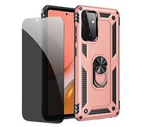 JOYTAG Coque kompatibel Samsung A72 4G/5G Or Rose étui de Protection avec Protecteur d'écran en Verre de confidentialité Anti-Espion