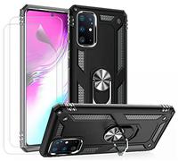 JOYTAG kompatibel Coque Samsung S20,Etui + Protection ecran[2 Pièces] magnétique Support Armure Robuste Antichoc Silicone TPU 360 degré Cas de téléphone de Voiture Bumper-Noir