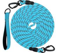 Joytale Longe pour Chien 5m/ 10m/ 15m/ 20m, Poignée Rembourrée, Double Crochets Robustes, Laisse de Dressage pour Chien de Moyen à Grandes Taille (Bleu, 15m)