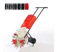 Joytar Semoir et épandeur d'engrais de Jardin, Semoir Manuel à Pousser, Semis quantitatif, Semis et fertilisation simultanés, pour graines de maïs, soja et arachide(4-Nozzle)