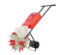 Joytar Semoir et épandeur d'engrais Manuel, Semoir-planteur à Pousser pour Le Jardin, Semis et fertilisation simultanés pour Une Grande variété de graines de Jardin(5-Nozzle)