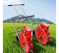 Joytar Semoir Manuel à Deux Roues, Semoir et épandeur d'engrais, Planteur de précision Manuel à Rouleau (incluant 8 disques de semis), Épandeur de graines pour Jardin(9 Mouths)