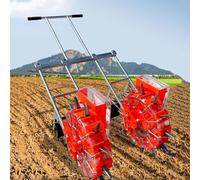 Joytar Semoir Manuel à Deux Roues, semoir portatif et applicateur d'engrais, épandeur de précision pour semences de Jardin, pour soja, arachide, maïs, Coton et graines de soja.(10 Mouths)