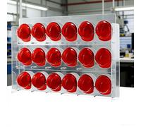 Joytar Support de casque industriel, porte-casque en acrylique, support de fixation pour casque de pompier, unité de rangement multi-casques, capacité de 18 casques