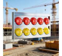 Joytar Support de Rangement pour Casques de Sécurité à Suspendre, Support Mural pour Casques, Étagère d’Affichage en Fil de Fer, Organisateur de Casques pour Chantier et Atelier