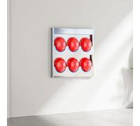 Joytar Support mural pour casque de sécurité en acier inoxydable, rack de rangement pour atelier, support de fixation pour casque de pompier - Idéal pour chantiers, ateliers et usines(Hold 6 Hats)