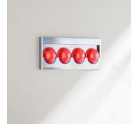 Joytar Support mural pour casque de sécurité en acier inoxydable, rack de rangement pour atelier, support de fixation pour casque de pompier - Idéal pour chantiers, ateliers et usines(Hold 4 Hats)