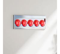 Joytar Support mural pour casque de sécurité en acier inoxydable, rack de rangement pour atelier, support de fixation pour casque de pompier - Idéal pour chantiers, ateliers et usines(Hold 5 Hats)