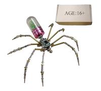 Joytopiaminds Casse-tête 3D en métal pour adultes, 90 pièces, kit de modèle d'araignée mécanique steampunk, décoration de bureau créative pour la maison et le bureau