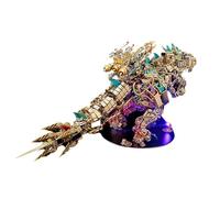 Joytopiaminds Casse-tête 3D en métal pour adultes, plus de 2 500 pièces, kit de modèle de dinosaure 3D Steampunk à assembler soi-même avec articulations mobiles et yeux LED, décorations créatives pour