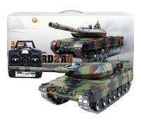 Joytopiaminds Char Militaire télécommandé à léchelle 1/16 pour Adultes, Char télécommandé Allemand Leopard 2A6 2,4 G avec Effets de fumée, de Bruit et de tir pour Les passionnés - Édition améliorée