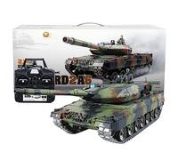 Joytopiaminds Char Militaire télécommandé à léchelle 1/16 pour Adultes, Char télécommandé Allemand Leopard 2A6 2,4 G avec Effets de fumée, de Son et de tir pour Les passionnés - Édition Ultime