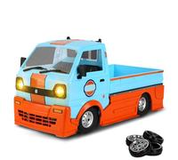 Joytopiaminds D14 Voiture de dérive RC à l'échelle 1/14, 2,4 G 4 roues motrices tout-terrain avec lumière LED avant et arrière, mini-fourgonnette de simulation tout-terrain pour adultes