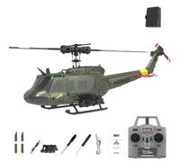 Joytopiaminds Hélicoptère RC Era C032 avec vol inversé 3D, hélicoptère Militaire RC UH-1 Huey 1/48 6 canaux avec stabilisation gyroscopique et système de positionnement Intelligent - RTF