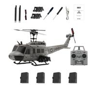 Joytopiaminds Hélicoptère télécommandé RC Era C032 avec décollage/atterrissage à Une Touche, échelle 1/48, UH-1 Huey 6 canaux, Gyroscope 6 Axes, vol 3D, Maintien d'altitude et positionnement Optique