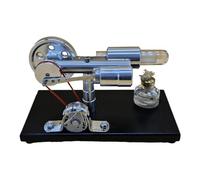 Joytopiaminds Kit de modèle de moteur Stirling, générateur de moteur Gamma Stirling avec éclairage LED et compte-gouttes d'alcool pour affichage d'expériences en sciences physiques