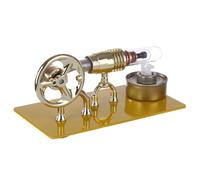 Joytopiaminds Kits de modèles de moteur Stirling, moteur Stirling monocylindre avec lampe à alcool pour affichage d'expériences en sciences physiques