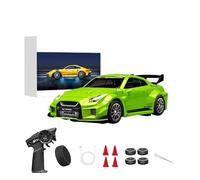 Joytopiaminds Voiture de dérive RC en alliage à l'échelle 1/43 avec deux modes de dérive/course, voiture de course télécommandée 2,4 G 4WD avec lumières LED et gyroscope réglable, modèle de course de