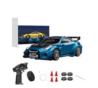 Joytopiaminds Voiture de dérive RC en alliage à l'échelle 1/43 avec deux modes de dérive/course, voiture de course télécommandée 2,4 G 4WD avec lumières LED et gyroscope réglable, modèle de course de