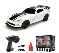 Joytopiaminds Voiture de dérive télécommandée à l'échelle 1/43, 2,4 G 4WD à contrôle proportionnel complet, voiture de sport RC électrique avec lumières LED, modèle Mini Racer pour les amateurs - RTR