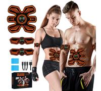 JOYTOUR Electrostimulateur Musculaire, Appareil Electrostimulation Abdominale,Electrostimulateur Musculaire pour Un Entraînement Complet du Corps,Entraînement Abdominal EMS 8 Modes & 15 Intensités