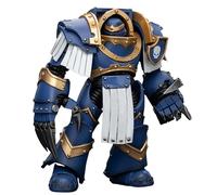 JOYTOY 1/18 Figurine d'action Warhammer The Horus Heresy, Ultramarines Cataphractii Terminator Squad Terminator with Lightning Claws, 13 cm Articulations Mobiles Modèle de Personnage, 15 Ans et Plus