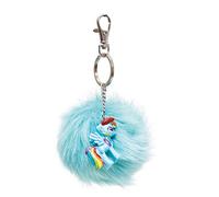 Joytoy-Mon Petit Poney Rainbow Dash Porte-clés avec Pochette et Figurine Arc-en-Ciel 3D, 95984, Bleu, 7 cm