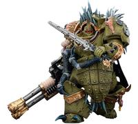 JOYTOY Death Guard Blightlord Terminator 1 Warhammer 40K 1/18 Figurines d'action Death Guard Blightlord Terminator 1 avec canon faucheuse et lames bubotiques Modèle de collection 14 cm Précommande en