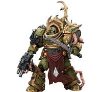 JOYTOY Death Guard Blightlord Terminator 3 Warhammer 40K 1/18 Figurine d'action Death Guard Blightlord Terminator 3 avec Combi-Bolter et lame bubotique Modèle de collection 14 cm Précommande en