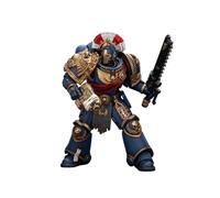 JOYTOY Figurine d'action Warhammer 40K Spacemarine Ultramarines Relic Secundus Armure avec fusil Artificer Bolt, épée à chaîne et pistolet Bolt