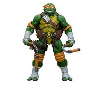 JOYTOY Figurines TMNT Michelangelo 1/18 - 10,6 cm, articulations et armes amovibles, excellent cadeau pour les fans de films d'anime et les collectionneurs