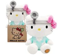 Hello Kitty Doctor Eco Plush 24 cm dans Un Sac en Carton réutilisable - La Peluche est fabriquée à 100% à partir de Bouteilles en Pet recyclées