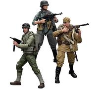 JoyToy Lot de 3 figurines d'action militaire de collection de 10,6 cm de la Seconde Guerre mondiale de la Seconde Guerre mondiale
