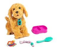 Joy Toy MOJI, Le Grand Chiot Labradoodle interactif avec 150 réactions, Le Chien câlin réagit aux Commandes vocales, au Toucher et aux Cartes fournies, 35 cm