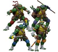 JOYTOY TMNT Lot de 4 figurines 1/18 TMNT-Action Removable Weapons Character Figure, Posable Joints, 4,17 pouces Collectible Model, Birthday Gift