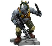 JOYTOY TMNT Rocksteady 1/18 TMNT-Rocksteady Action Figure, amovible Weapons Character Figure, Posable Joints, 4,5 pouces Collectible Model, Birthday Gift