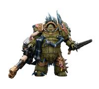 JOYTOY Warhammer 40K 1/18 Figurine d'action Death Guard Blightlord Terminator 1 avec canon faucheuse et lames bubotiques