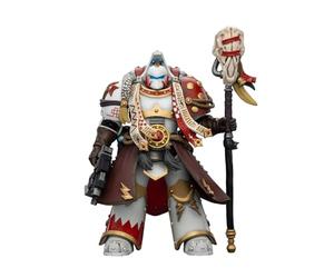 JOYTOY Warhammer 40k 1/18 Figurine d'action White Scars Stormseer Consul avec bâton de force et pistolet à boulon
