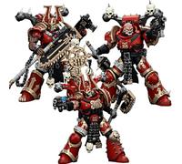JOYTOY Warhammer 40k 1/18 Figurine World Eaters Khorne Berzerker Lot de 3 figurines de 12,6 cm Cadeaux de collection, jouets pour enfants de 15 ans et plus et adultes